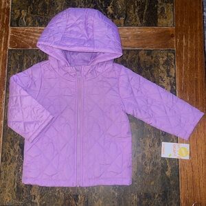 Jumping Beans Lavender Lightweight Jacket Quilted Bow Pattern 18M